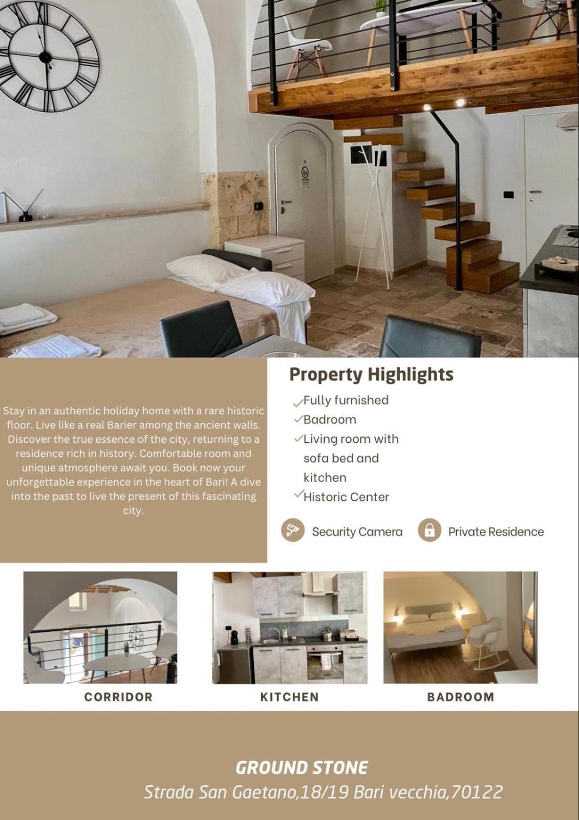 Ground Stone Apartment Бари Екстериор снимка